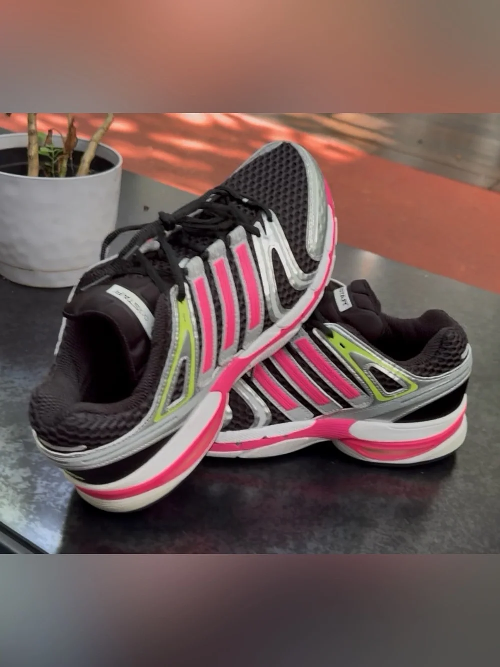 Men's Adidas Adistar Control 5 - Silver/Black/Pink